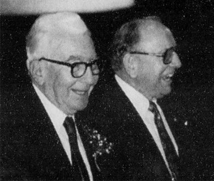 Mayor Odell Weeks (on left) and Roland Windham in 1992. Courtesy of the Aiken Standard.